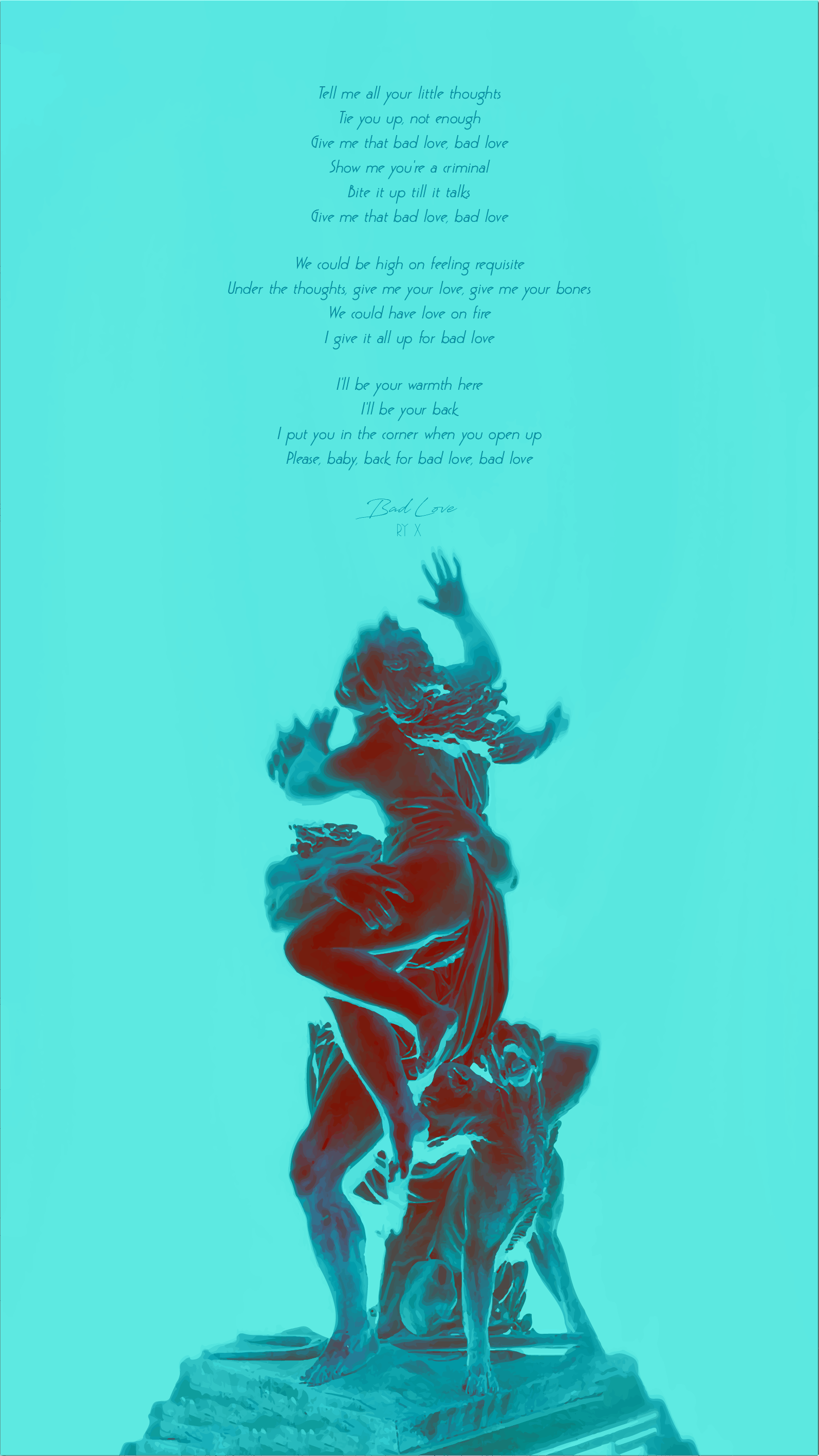 Ry X Bad Love lyrics artwork