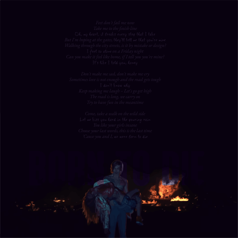 Lana Del Rey Born To Die lyrics artwork