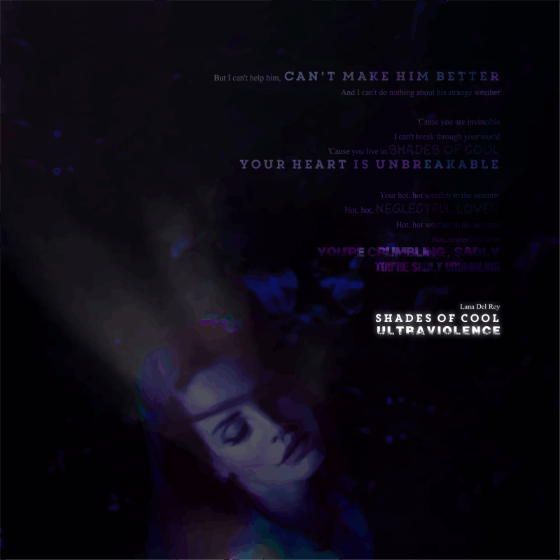 Lana Del Rey Shades of Cool lyrics artwork