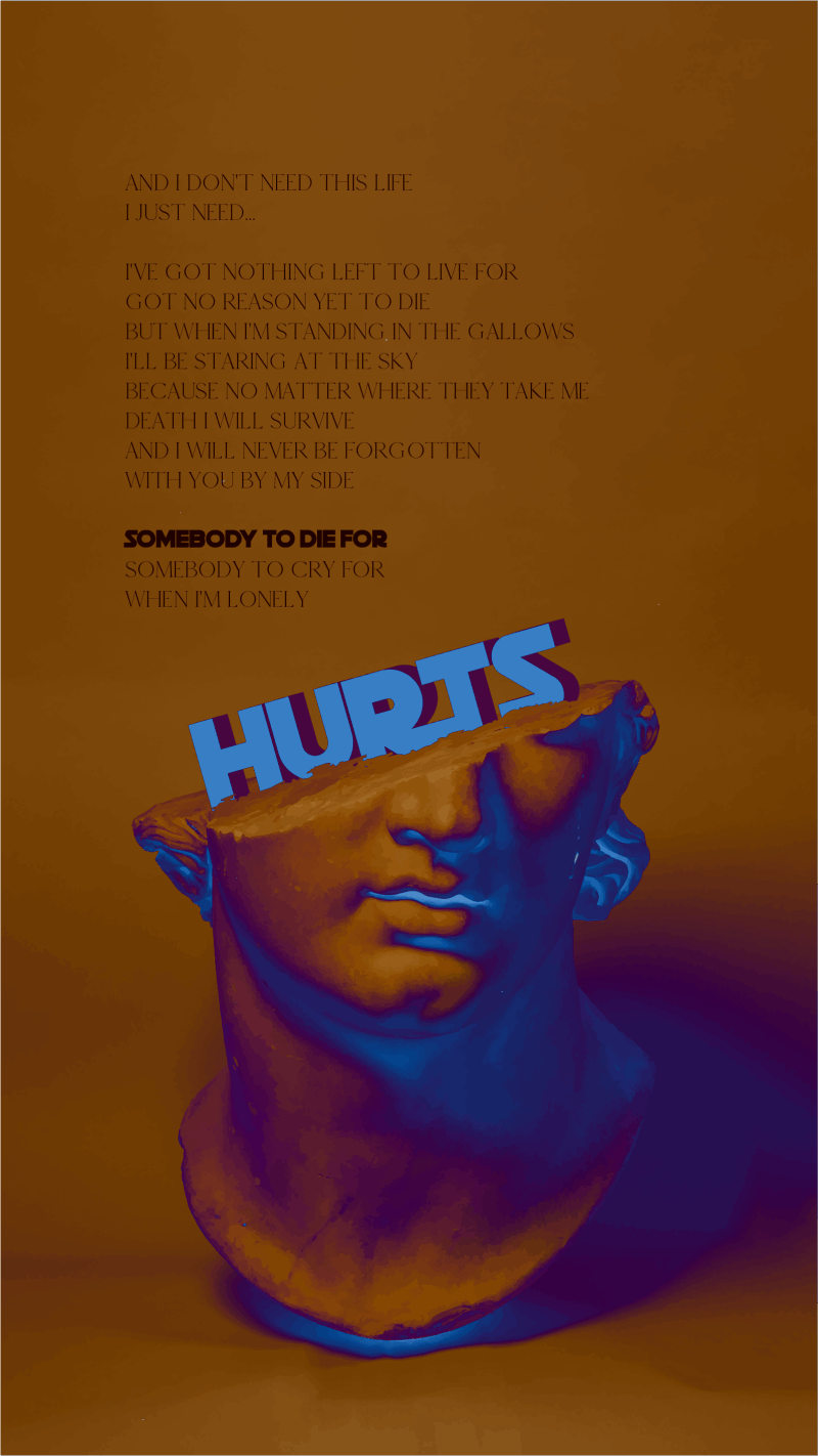 Hurts Somebody to Die For lyrics artwork