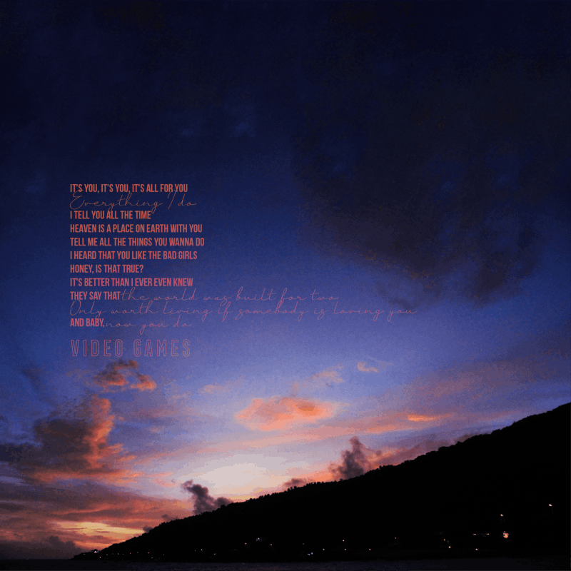 Lana Del Rey Video Games lyrics artwork
