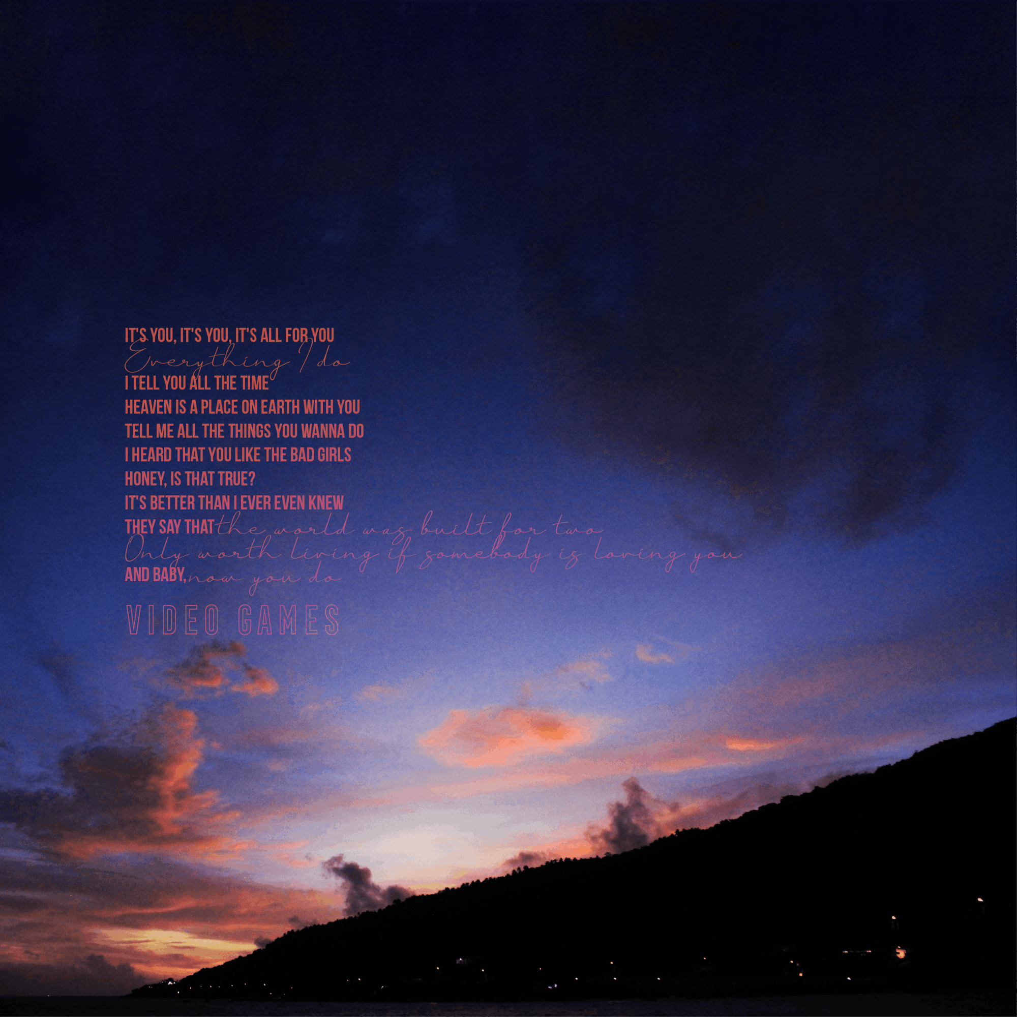 Lana Del Rey Video Games lyrics artwork
