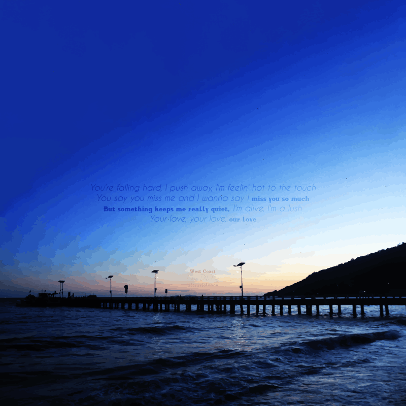 Lana Del Rey West Coast lyrics artwork